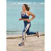 Foreign Trade Original Order Rox * Y Heart into It Buttock Lifting Waist Hugging Sports Leggings-Wild Hibiscus Blue Background