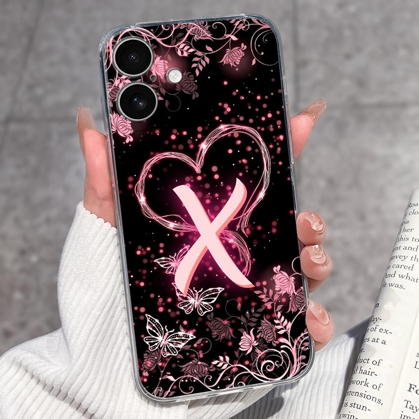 Für iPhone 17 16 15 14 Pro Max Plus 16e 17air Schöne goldene Buchstaben Handyhülle Transparentes TPU Anti-Sturz Schutz Ultra Dünne Hülle Für iPhone Capa