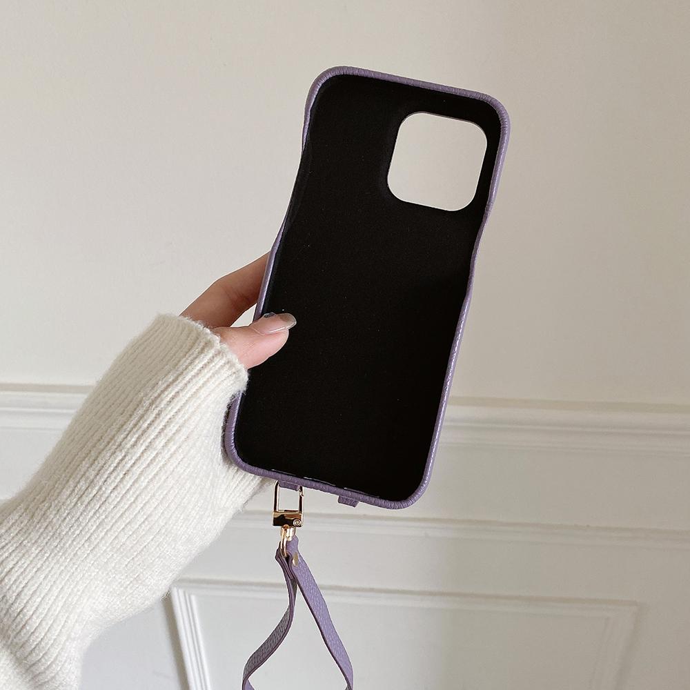 Für iPhone 14 Pro Max Hülle Multifunktionale Kartenfächer Leder Rückseite mit Handschlaufe