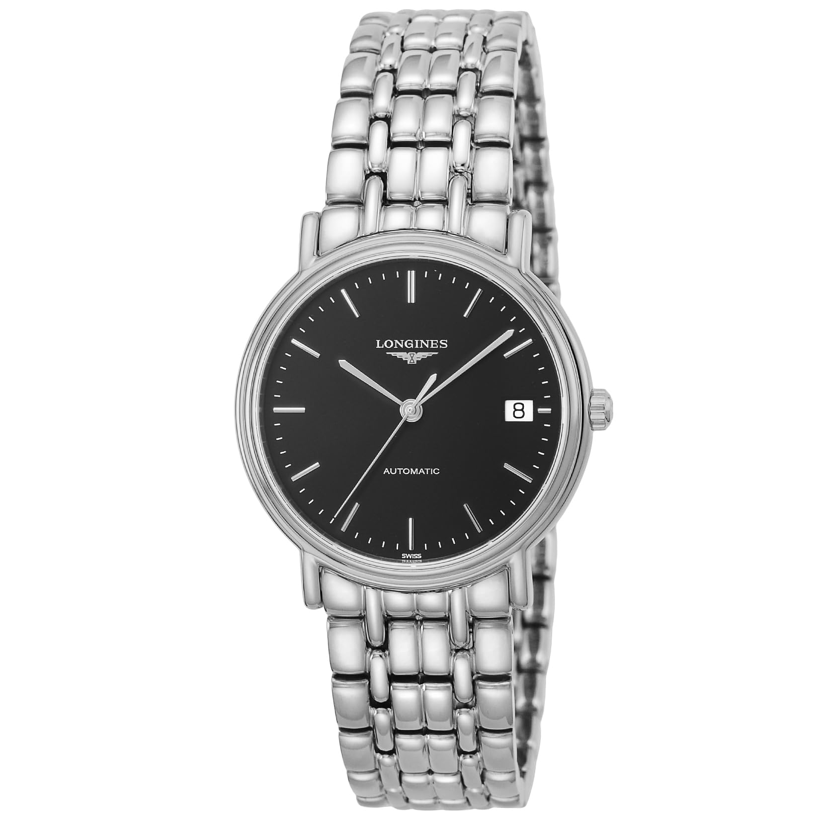 

Watch PRESENCE Automatic Winding Waterproof for Daily Use Sapphire Glass Black Dial Stainless Steel Silver [Longines] Men s L4.821.4.52.6 [Used] чорний