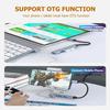 Aluminum Alloy Splitter Multi-function One Drag Four Hubs Hub Expander High-speed Computer Multi Interface Dock