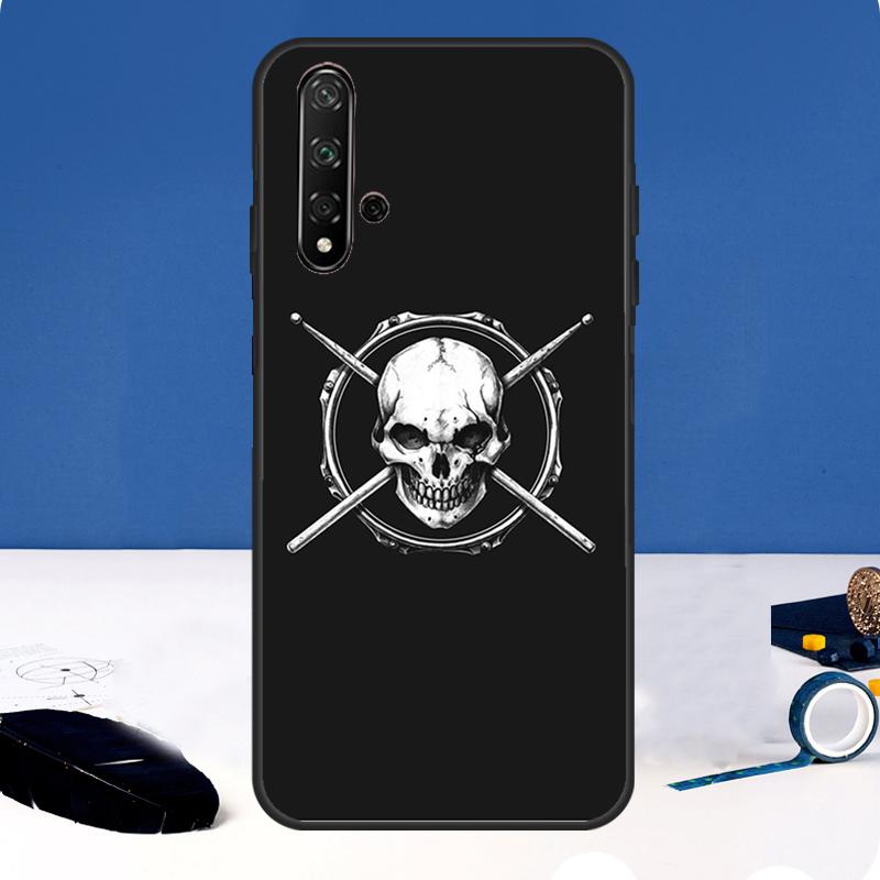 Musical Instrument Drum Case For Huawei Nova 12i 7i 8i 11i 12s 11 9 10 SE Y60 Y61 Y70 Y72 Y73 Y90 Y91 P30 P40 Lite