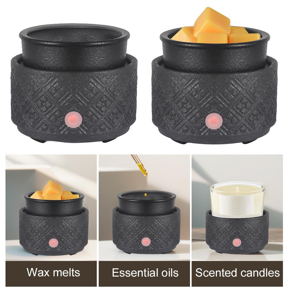 Wax Melt Warmer Fragrance Wax Burner 3-in-1 Ceramic Candle Warmer Burner Electric Fragrance Wax Warmer for Home Office