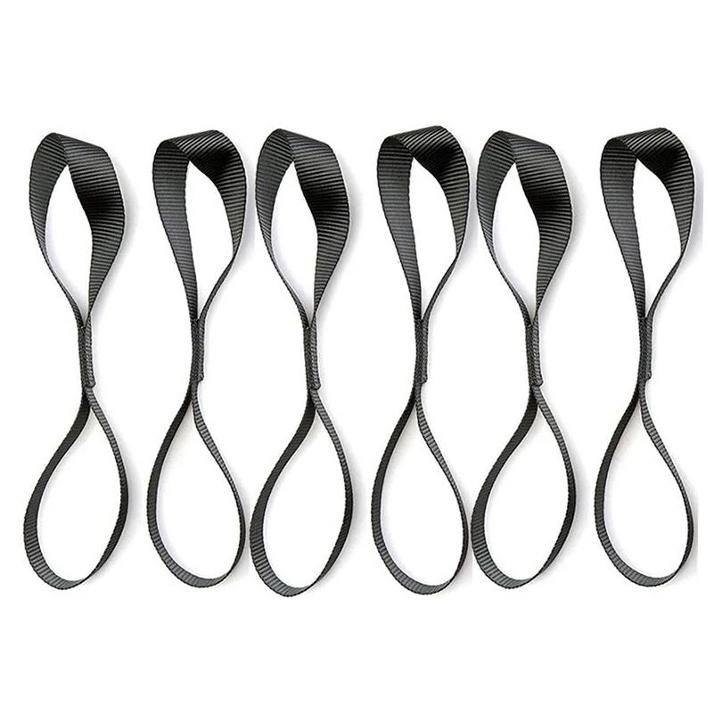 6pcs Soft Loop Tie Down Straps For Securing Cargo ATV UTV Motorcycles Scooters Dirt Bikes Lawn Garden Equipment 15.9inch/40.5cm