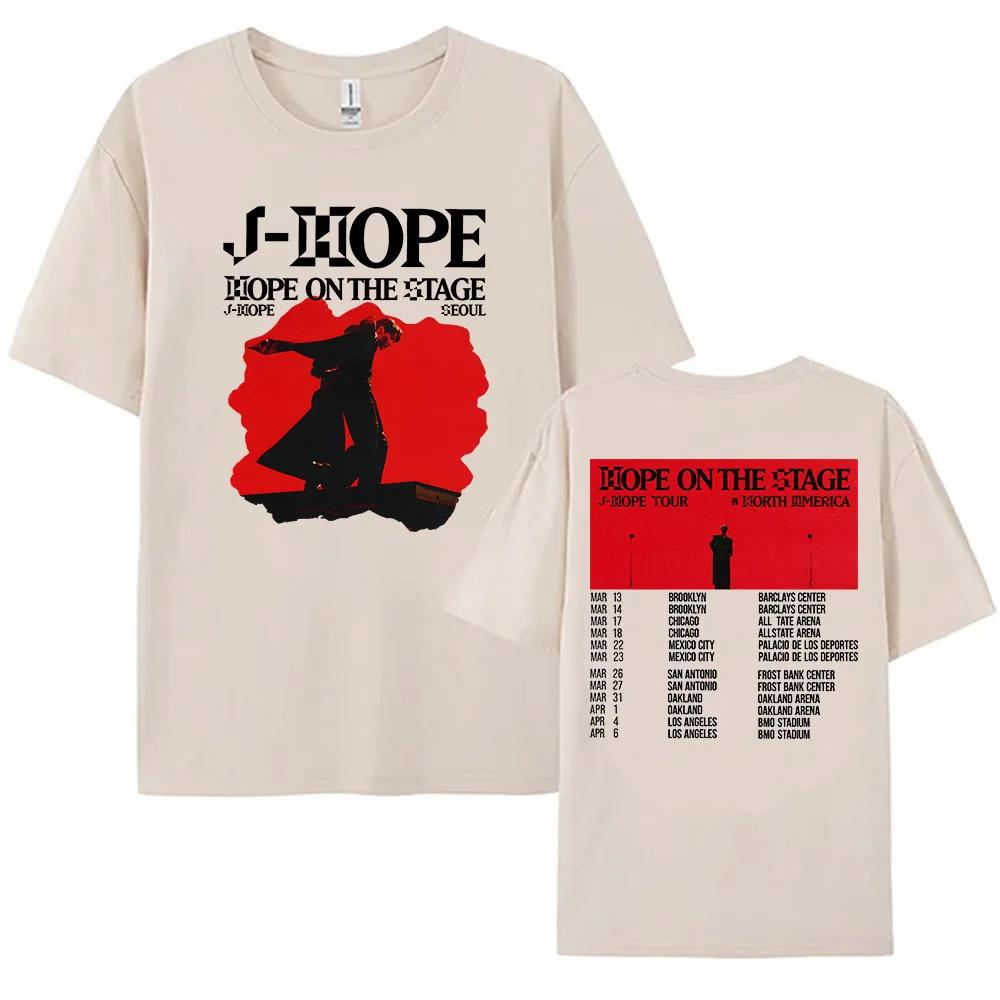 Women T-Shirt Kpop J-Hope Hope World Tour 2025 Tshirt Unisex Casual Top Summer O-Neck Loose Short Sleeve Tees Streetwear