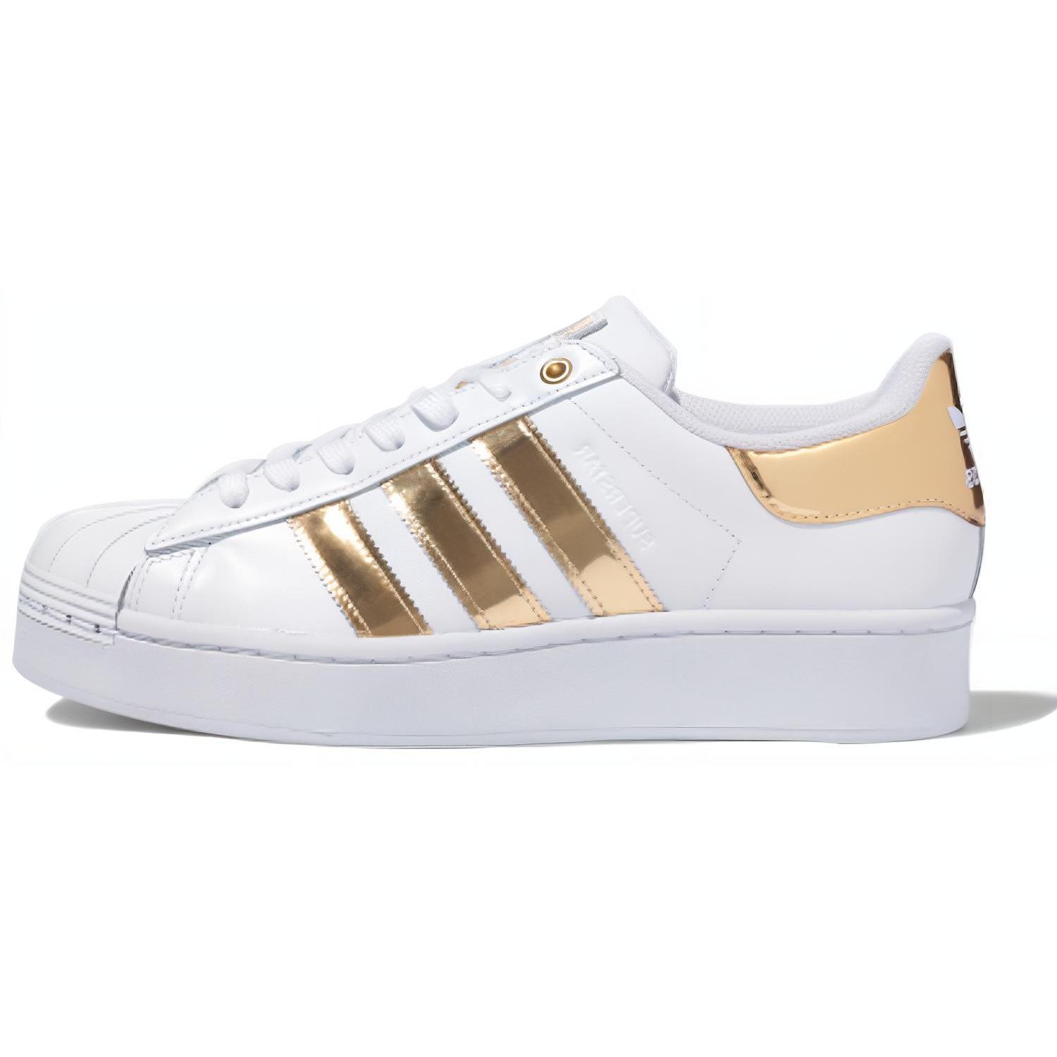 (WMNS) adidas Superstar Bold  White Gold Metallic  Women s FV3340 EU 36