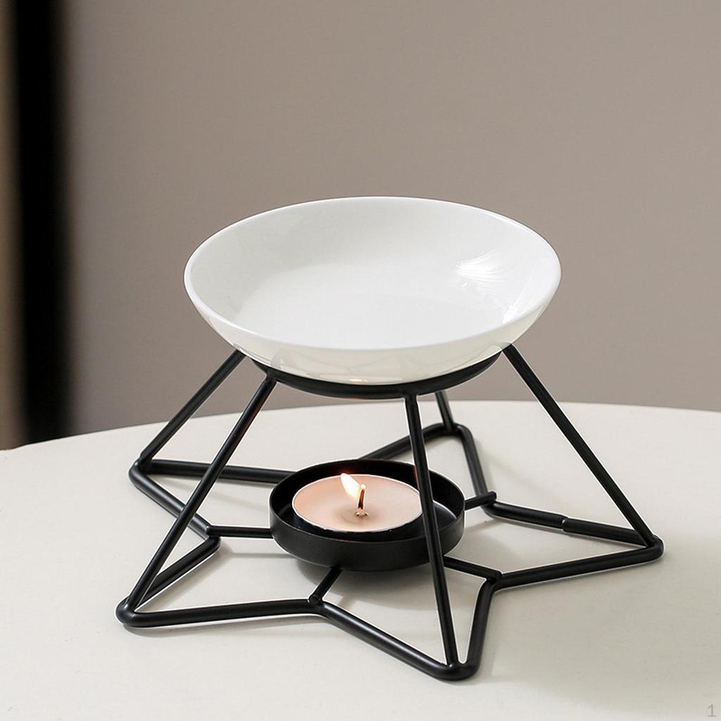 Essential Oil Burner Aroma Easy To Use Birthday Gift Tea Light Holder for Meditation Tabletop