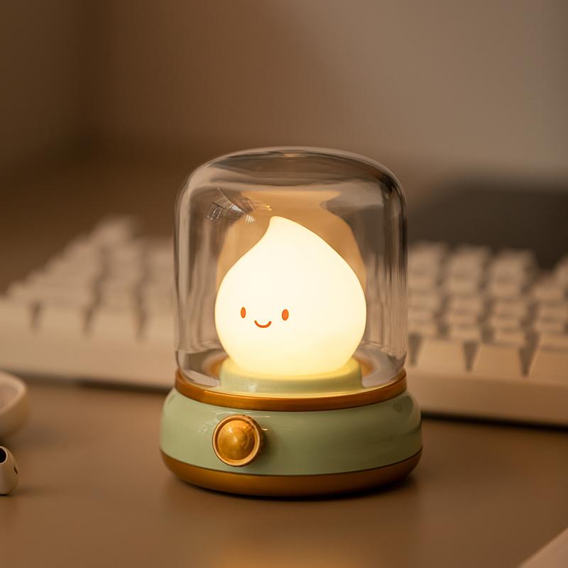 Mini Desktop LED Night Lamp Creative USB Rechargeable Portable Cartoon Table Lamp for Coffee Bar Home Decor