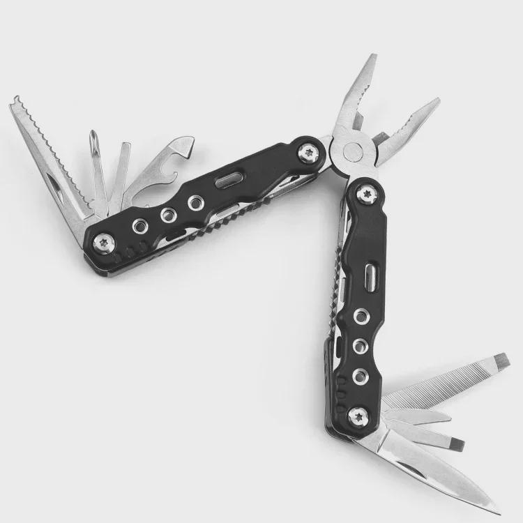 Stainless Steel Multi-Function Folding Pliers with Knife - Outdoor Portable Self-Defense Tool