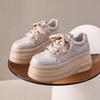 Spring Autumn Thick Soled Casual Sports Single Shoes for Women Versatile Comfortable Fashionable Height Increasing Board Shoes