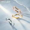 [mico.lor] stainless ring (128) wave ring men's wave Thin silver color surgical stainless steel 316L silver No. 19