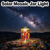 Solar Mosaic Hanging Lantern Waterproof LED Stained Glass Outdoor Garden Decor Lights Yard Lamp Boho Bedroom Gifts Art Home Deco
