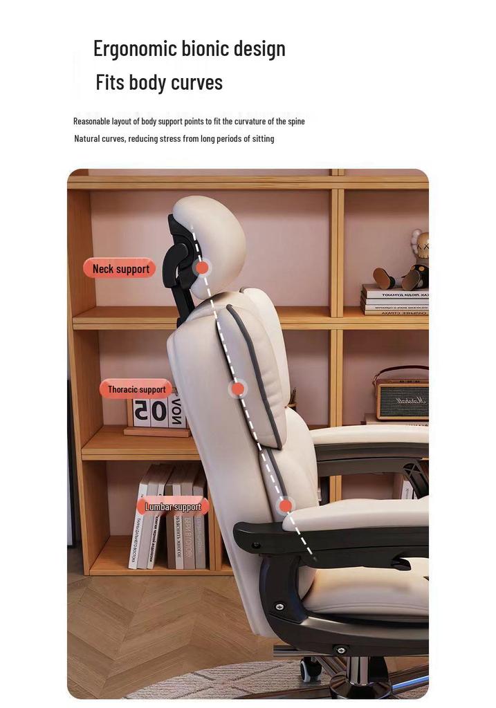Ergonomic Gaming and Office Chair with Back Support - Ideal for Long Sitting and Live Streaming