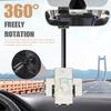 Universal Car Rearview Mirror Cell Phone Holder 360 Degree Rotation GPS Navigation Auto Cell Phone Mount