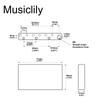 Musiclily Ultra Brass 40mm Tremolo Block with String for Squier Standard Series Electric Guitar Bridges Made in China and Indonesia 10.5mm Pitch,