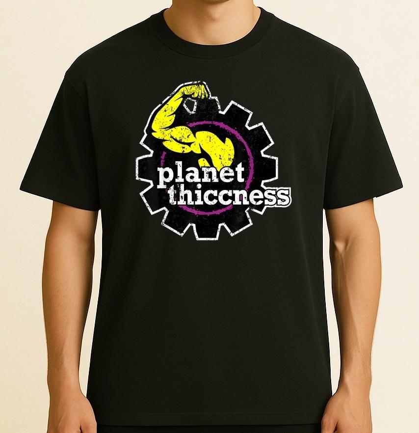 Planet Thiccness Gym Thickness Funny Joke Workout Lover Unisex T-Shirt L 1950₽