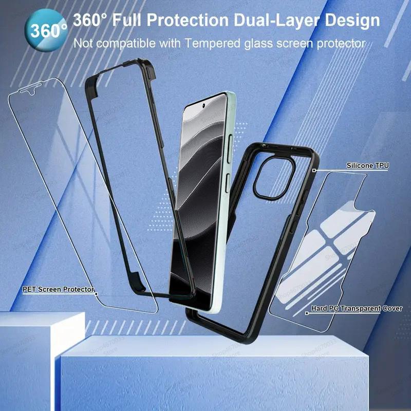 360° Vollschutz Handyhüllen für Xiaomi Redmi Note 14 13 12 11 Pro Plus 14S Stoßfeste Hülle für Xiaomi Redmi Note 12S 11S 10S