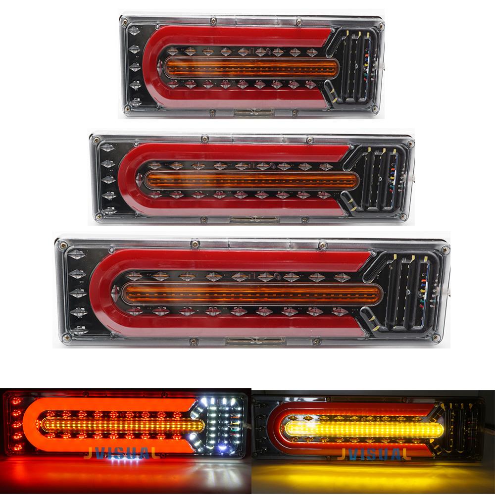 24V Waterproof LED Rear Tail Stop Reverse Indicator Light Truck Trailer Caravan Van Lamp Brake Reversing Traffic FogLamp