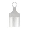 Travel Aluminum Comb with Embedded Finger Rings Hangable Wide Spaced Teeth Easy Detangling Men Grooming Essential