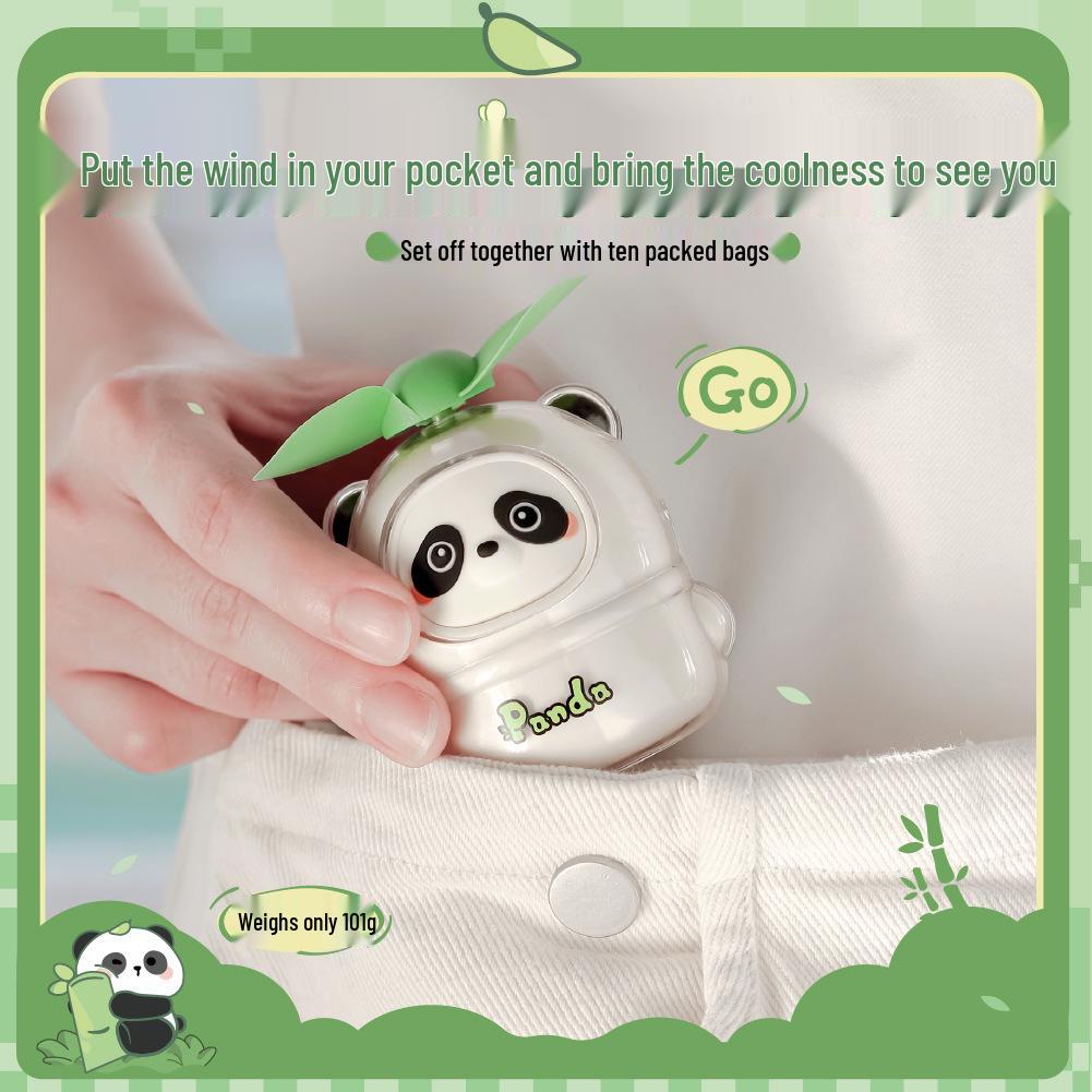 2026 Cute Cartoon Mini Portable USB Rechargeable Fun Fan