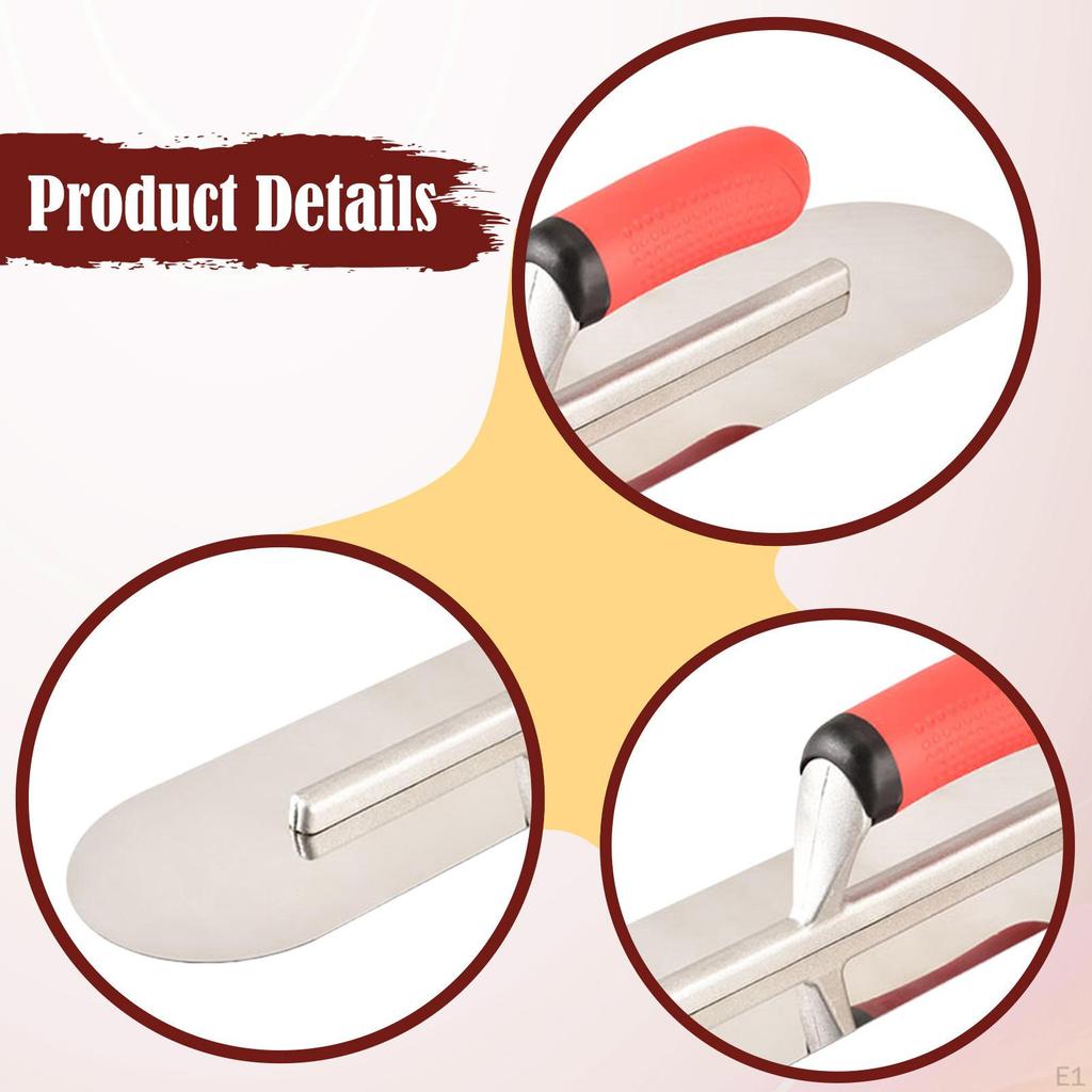 Plastering Skimming Trowel Concrete Tool,Wall Scraping,Masonry Anti Slip Grip for