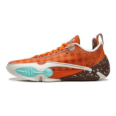 Li Ning Basketballschuhe Herren Niedrig geschnitten Lebhaftes Orange ABAW011-9