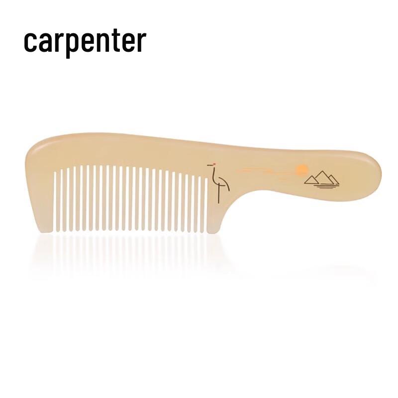 Коричневый роговой гребень Mujiang Xuan Niao с лаковой росписью