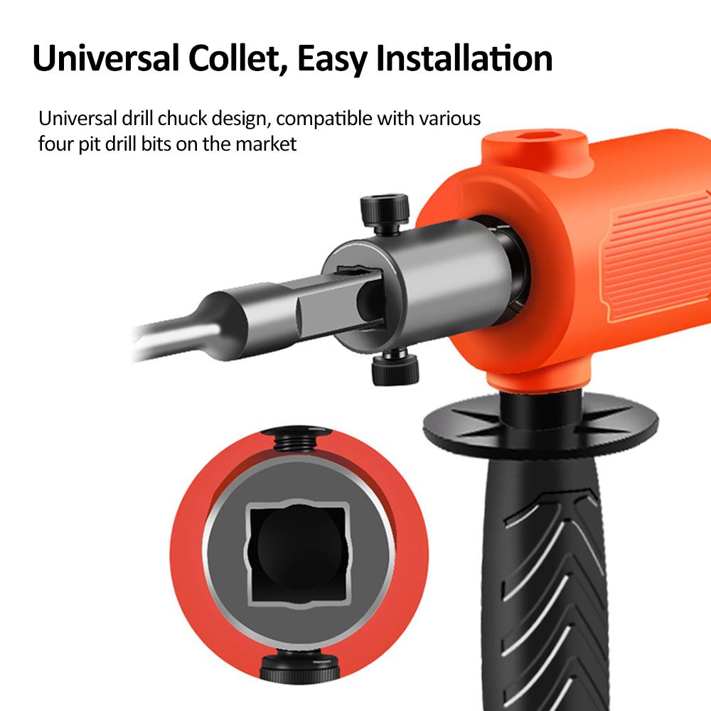 Electric Hammer Converter Lightweight Drill To Hammer Non Slip Handle Alloy Gears Chuck for Home Projects