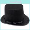 Chapéu de Palco Estiloso com Copa Alta e Aba Curta para Ocasiões Teatrais e Cosplay