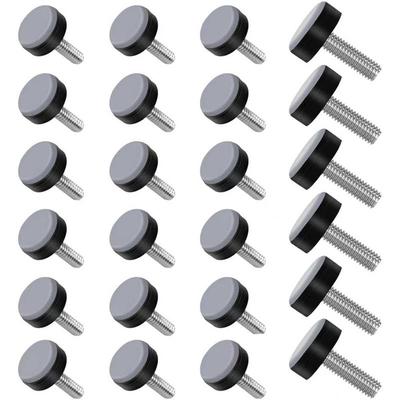 A25F-24Pcs Furniture Gliders Screws On Foot Pad With 6Mm Thread For Legs Smooth Gliding And Floor Protections Gliders