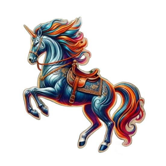 Pferd Anhänger Acryl 2D Realistische Pferd Ornament mit Aufhängeschlaufe Auto Innendekoration Weihnachtsbaum Hängeanhänger