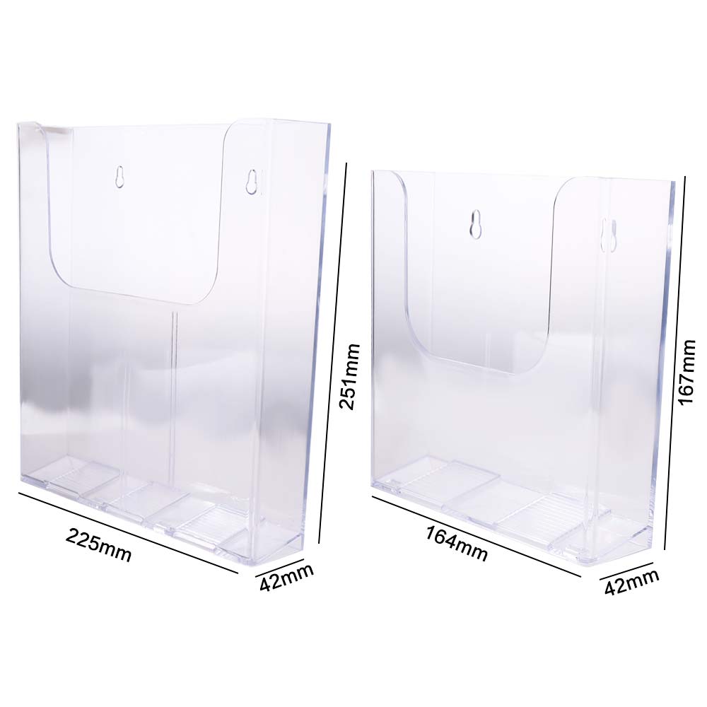 Transparent Acrylic Storage Rack Single Layer File Rack Magazine Rack Home Office