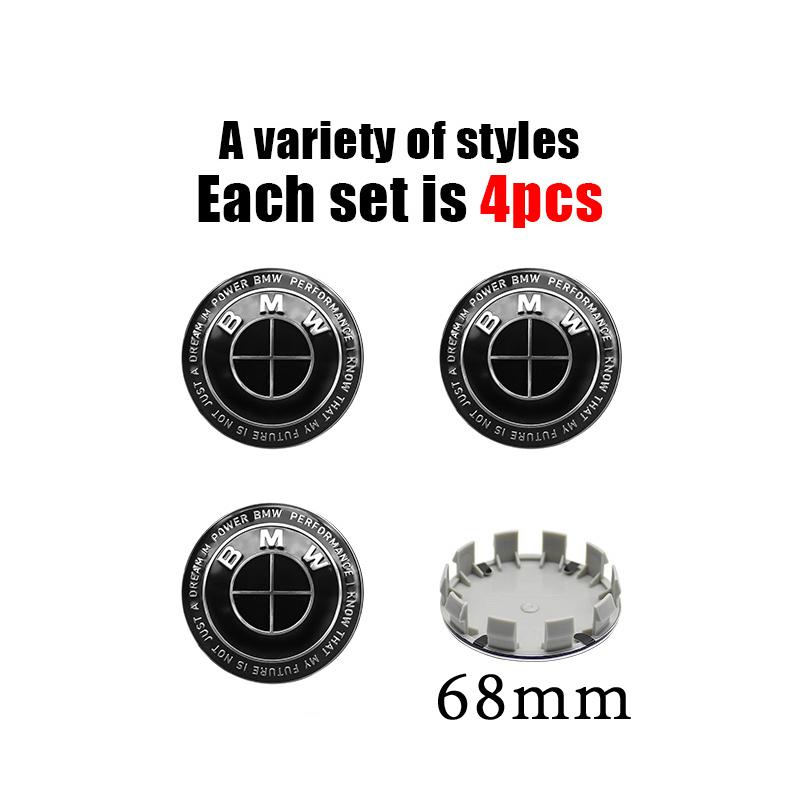 4Pcs 56/68mm Car Wheel Center Hub Cap Auto Accessories For BMW M Performance E90 E36 E39 E46 E60 F10 F30 G20 G21 G30 F15 X5 G11