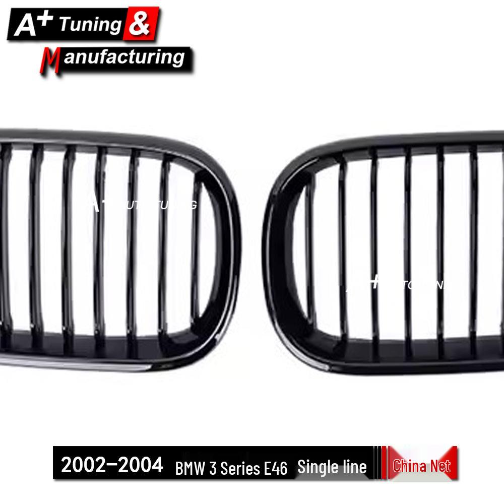 Glossy Black Grille for BMW 3 Series E46 2002-2004 4-Door