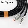 120W Type C Cable 1M PD USB C Data Cord 180° Rotation Elbow High Speed Fast Charging Line Wire for Huawei Samsung S24 Xiaomi 15