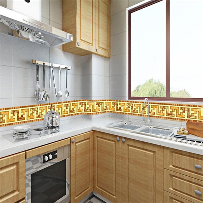 3D-Tapetenbordüren, PVC, selbstklebende, wasserdichte Wandaufkleber, für Wohnzimmer, Badezimmer, Trittlinie, Taille, 3D-Heimdekor-Bordüre