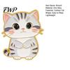 Animal Pin Decorative Brooch Enamel Cartoon Cat Shape Zinc Alloy Lapel Sweater Dress Suit Badge Versatile Outfit Accessory Design