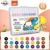 Dual-Color Acrylic Marker Pens - 24 Dual-Tip Soft-Tip Colors for DIY Shoes, Clothes & Graffiti
