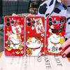Maneki Neko Lucky Money Cat Transparent Phone Case For IPhone 17 Air 16 Pro Max 15 14 13 12 11Plus Shockproof Cover