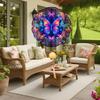 2D Metal Blue Butterfly Wind Spinner: Yard and Garden Decoration, 25.4cm Kinetic Outdoor Spinner, Spinfinity Wind Sculpture, No Feather, Classic Style