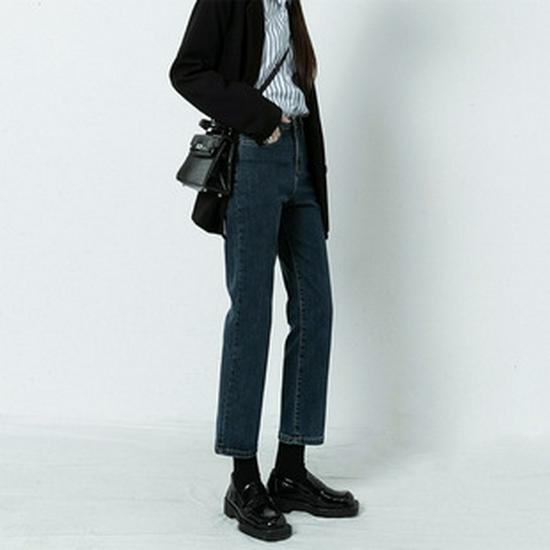 Women's High-Waist Retro Denim Shorts: Loose, Straight-Leg, 5-Point Mid-Length, Hong Kong & Japanese Style for Spring & Summer