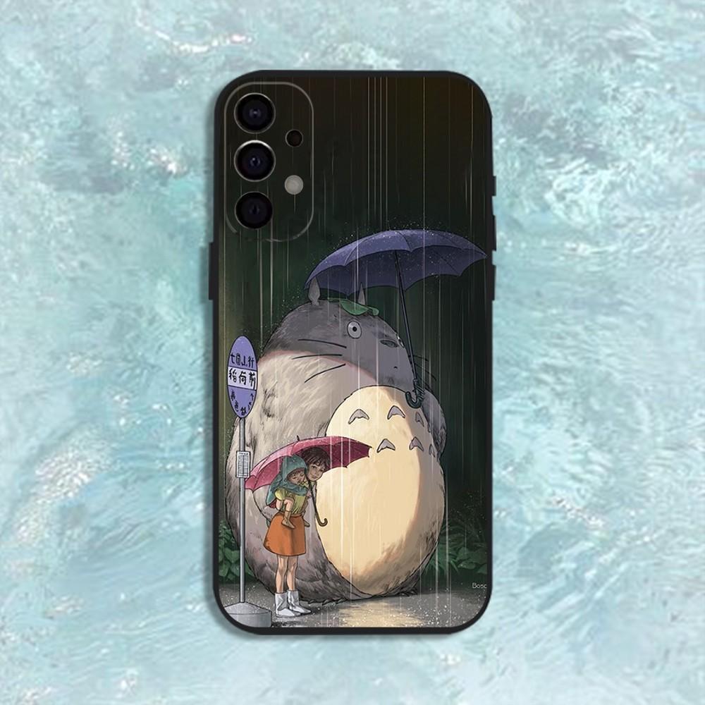 Anime T-Totoro-ES Cute Phone Case For Samsung S25,S24,S21,S22,S23,S30,Ultra,S20,Plus,Fe,Lite,Note,10,9,5G Black Cover