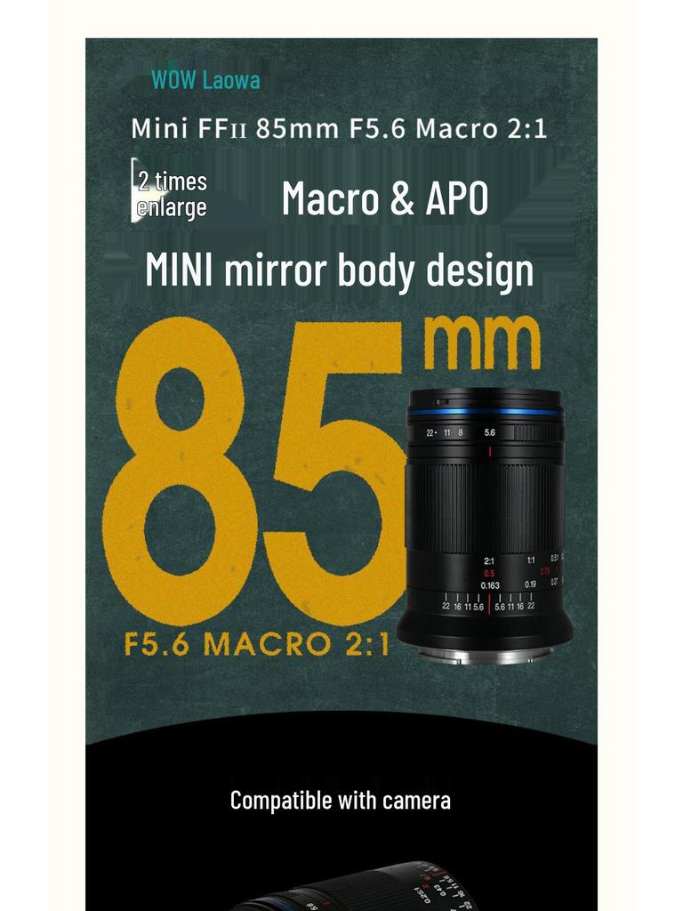 Laowa 85mm F/5.6 2x Macro Full-Frame Mirrorless Lens (RF/Z/M/E Mount)