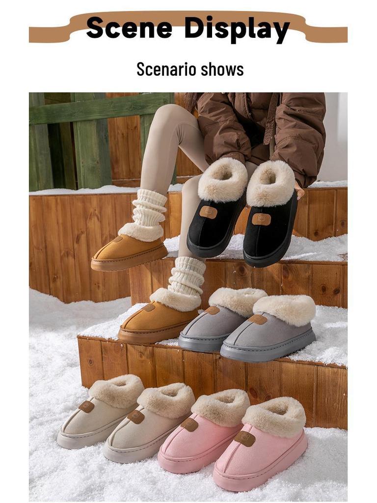 Bear Head EVA Snow Boots: Wrap-Around Heel, Non-Slip, Odor-Resistant, Plus Velvet, Thick Sole, Warm Winter Outdoor Boots.