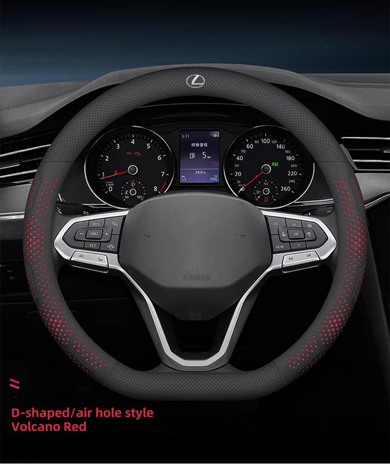 Car Steering Wheel Cover Anti Slip Circular D-type Auto Accessories For Lexus IS250 IS200 RX350 RX330 Ct200h LX570 IS300h GX470