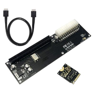Xiwai Oculink Data Cable Card PCI Express To Host Adapter for GPD Win Max2 External Graphics Card SSD SFF-8611 PCI-E 3.0 - M.2 M-Key SFF-8612 &