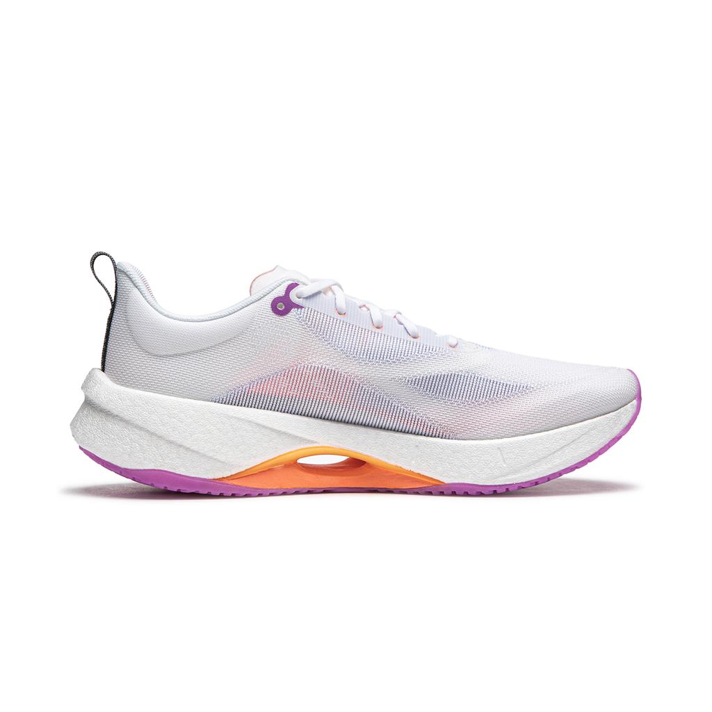 New LINING Super Light 21 Running Shoes Women's Low Top Standard White/Wisteria Purple ARBU002-30