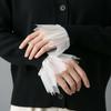 White Black Fake Cuff Detachable Wrist Cuff New Lace Cuff  Nail Tips Display Sleeve