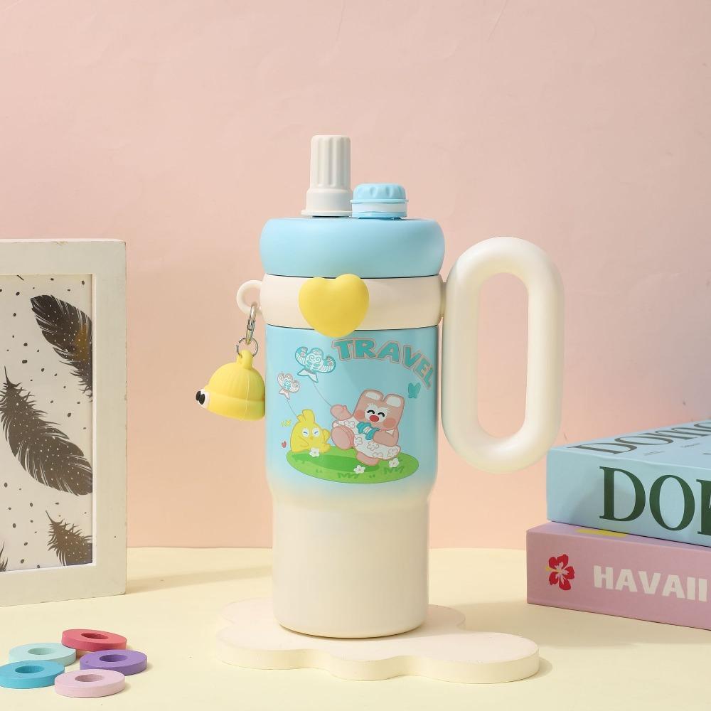 Cartoon Insulated Cup 850ml Thermal Bottle Creative Drinkware  Birthday Gift