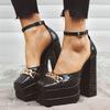 Luxury Gladiator Sandals Women Summer Shoes 2025 Platform High Heels Pumps Sexy Black Gold Silver Women's Dance Stripper Shoes
